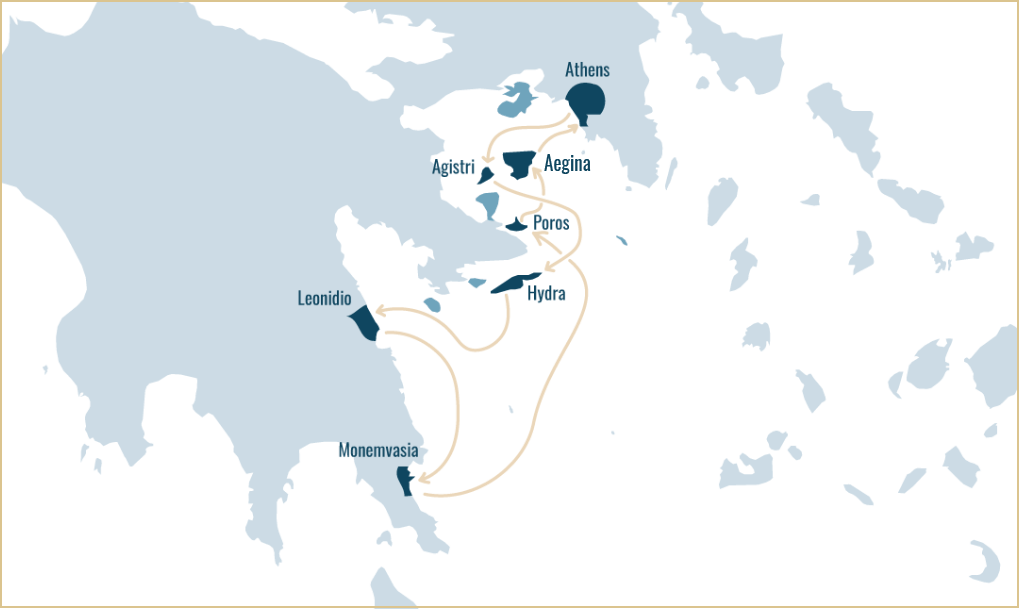 Saronic Itinerary 2 from Athens new